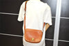 Authentic CELINE Vintage Shoulder Cross Body Bag Leather Brown 2432I