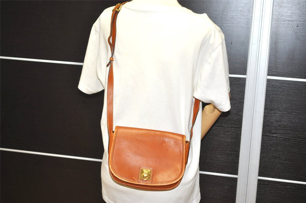 Authentic CELINE Vintage Shoulder Cross Body Bag Leather Brown 2432I