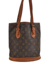 Authentic Louis Vuitton Monogram Bucket PM Shoulder Tote Bag M42238 Junk 2432J