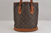 Authentic Louis Vuitton Monogram Bucket PM Shoulder Tote Bag M42238 Junk 2432J