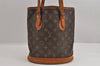 Authentic Louis Vuitton Monogram Bucket PM Shoulder Tote Bag M42238 Junk 2432J