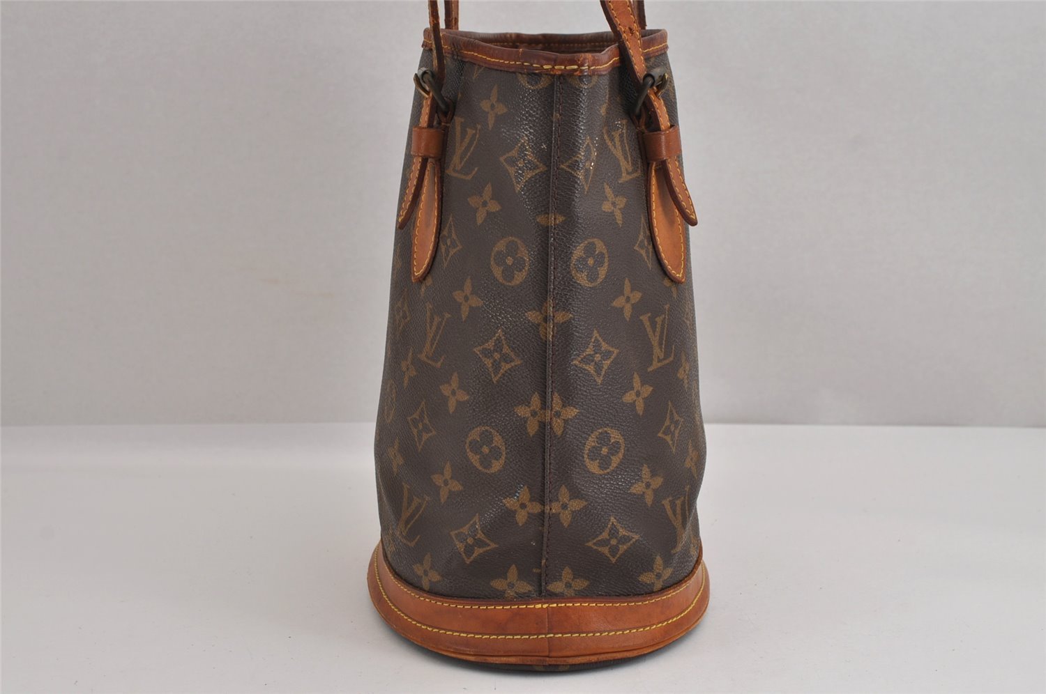 Authentic Louis Vuitton Monogram Bucket PM Shoulder Tote Bag M42238 Junk 2432J