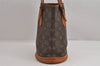 Authentic Louis Vuitton Monogram Bucket PM Shoulder Tote Bag M42238 Junk 2432J