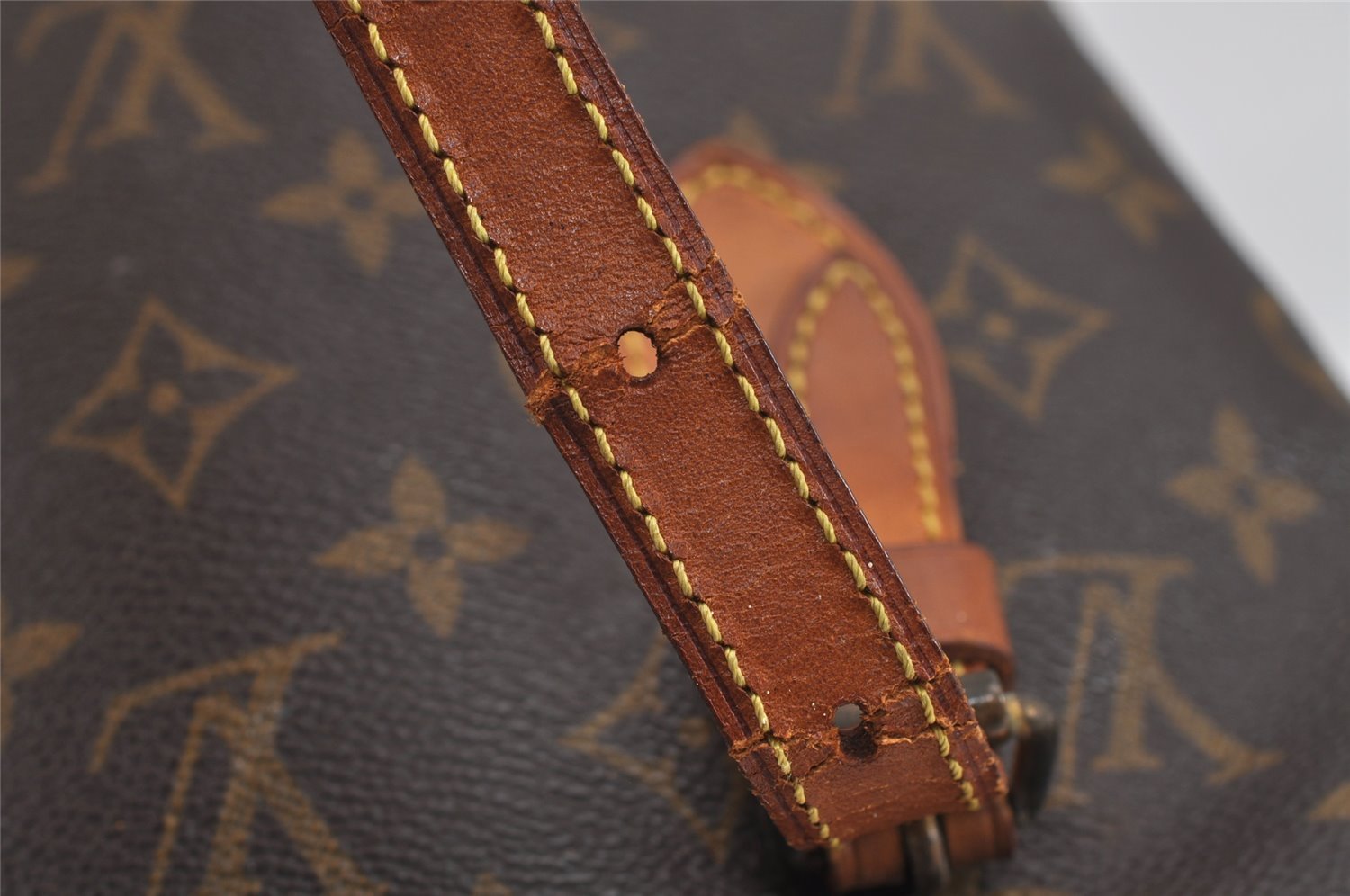 Authentic Louis Vuitton Monogram Bucket PM Shoulder Tote Bag M42238 Junk 2432J