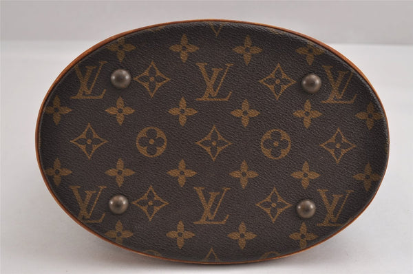 Authentic Louis Vuitton Monogram Bucket PM Shoulder Tote Bag M42238 Junk 2432J