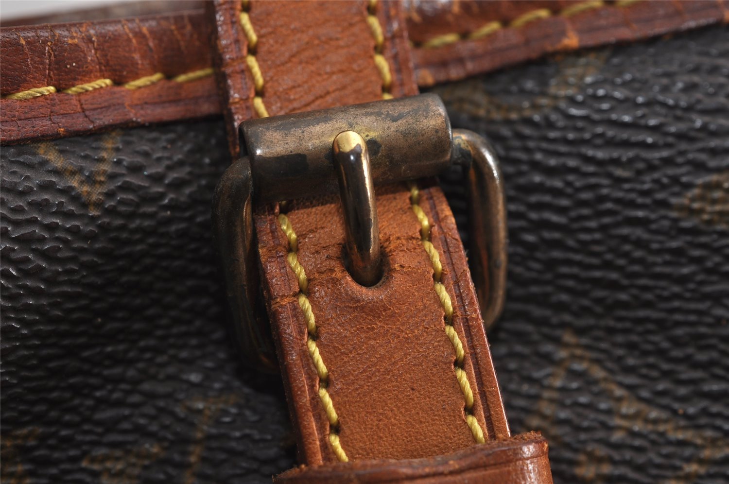 Authentic Louis Vuitton Monogram Bucket PM Shoulder Tote Bag M42238 Junk 2432J