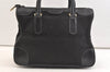 Authentic GUCCI Vintage Micro GG Canvas Leather Tote Hand Bag Black 2432K