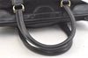 Authentic GUCCI Vintage Micro GG Canvas Leather Tote Hand Bag Black 2432K