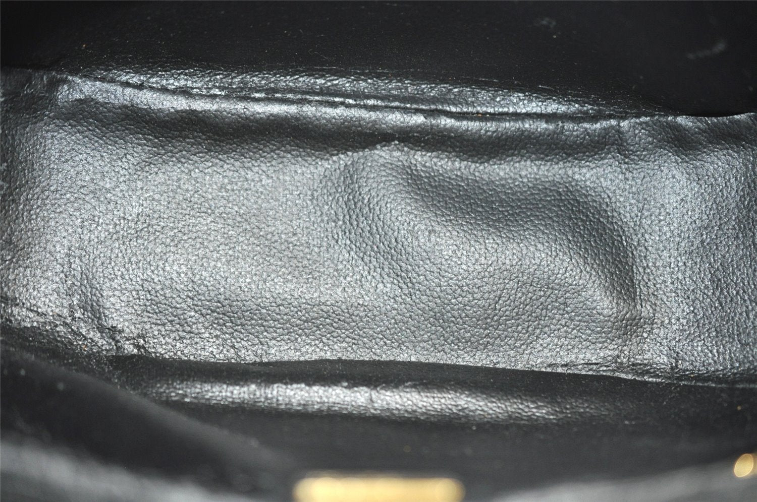 Authentic GUCCI Web Sherry Line Micro GG Shoulder Bag PVC Leather Black 2433I