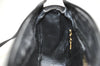 Authentic GUCCI Web Sherry Line Micro GG Shoulder Bag PVC Leather Black 2433I