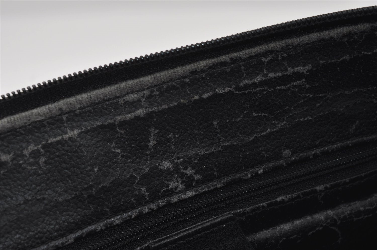 Authentic GUCCI Web Sherry Line Micro GG Shoulder Bag PVC Leather Black 2433I