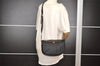 Authentic GUCCI Web Sherry Line Micro GG Shoulder Bag PVC Leather Black 2433I
