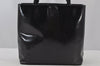 Authentic PRADA Vintage Enamel Hand Bag Purse Black 2434J