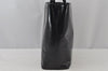 Authentic PRADA Vintage Enamel Hand Bag Purse Black 2434J