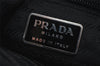 Authentic PRADA Vintage Enamel Hand Bag Purse Black 2434J