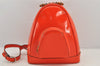Authentic GUCCI Bamboo Shoulder Bag Purse Enamel Orange Junk 2434K