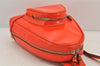 Authentic GUCCI Bamboo Shoulder Bag Purse Enamel Orange Junk 2434K