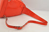 Authentic GUCCI Bamboo Shoulder Bag Purse Enamel Orange Junk 2434K