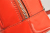 Authentic GUCCI Bamboo Shoulder Bag Purse Enamel Orange Junk 2434K