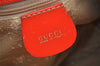 Authentic GUCCI Bamboo Shoulder Bag Purse Enamel Orange Junk 2434K