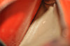 Authentic GUCCI Bamboo Shoulder Bag Purse Enamel Orange Junk 2434K