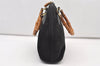 Authentic GUCCI Bamboo 2Way Shoulder Hand Purse Bag Suede Leather Black 2436J