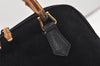 Authentic GUCCI Bamboo 2Way Shoulder Hand Purse Bag Suede Leather Black 2436J