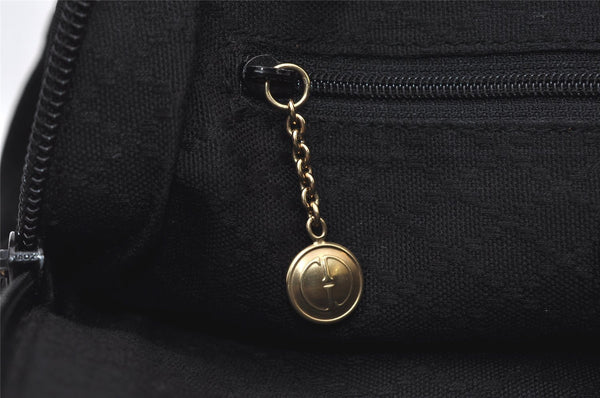 Authentic GUCCI Bamboo 2Way Shoulder Hand Purse Bag Suede Leather Black 2436J