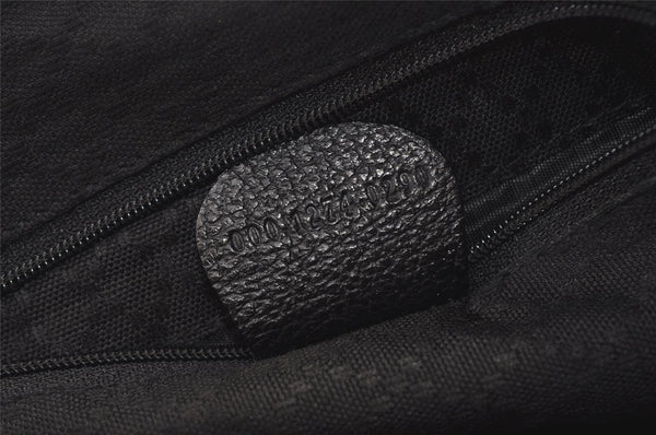 Authentic GUCCI Bamboo 2Way Shoulder Hand Purse Bag Suede Leather Black 2436J