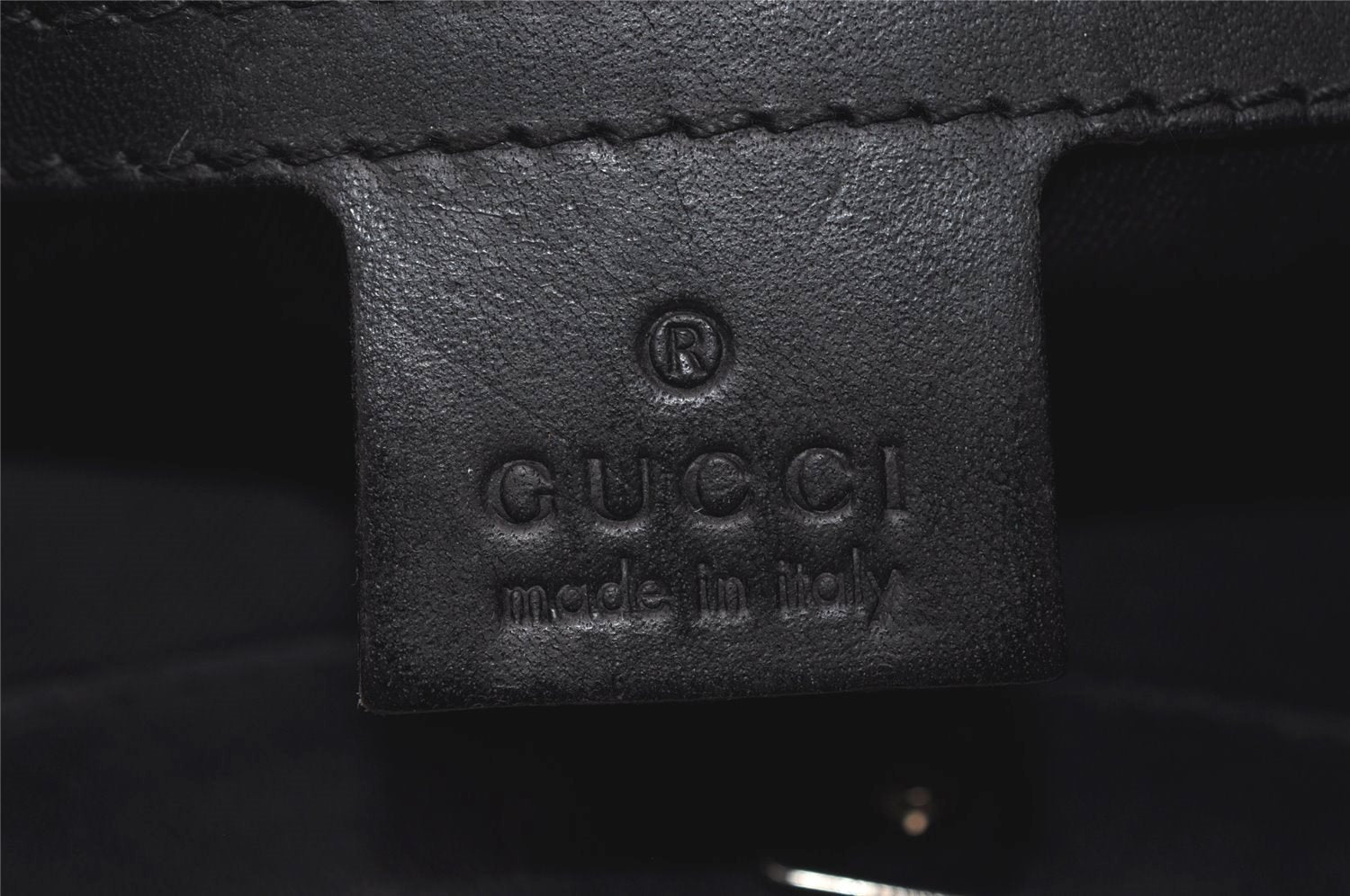 Authentic GUCCI Vintage Shoulder Hand Bag GG Canvas Leather 107752 Black 2437I