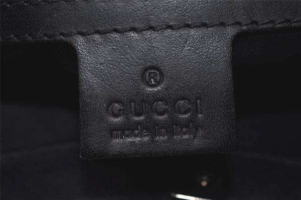 Authentic GUCCI Vintage Shoulder Hand Bag GG Canvas Leather 107752 Black 2437I