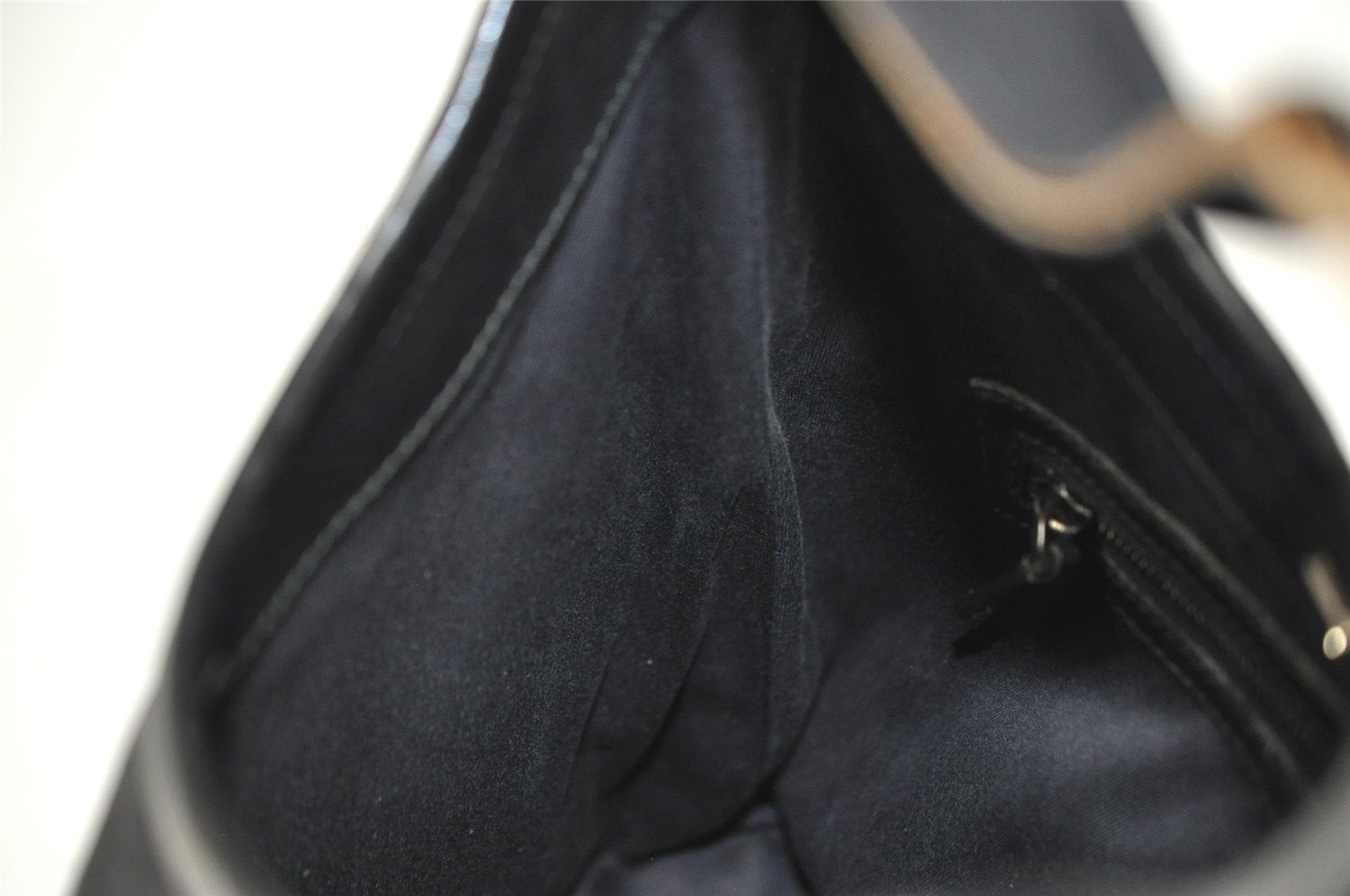 Authentic GUCCI Vintage Shoulder Hand Bag GG Canvas Leather 107752 Black 2437I