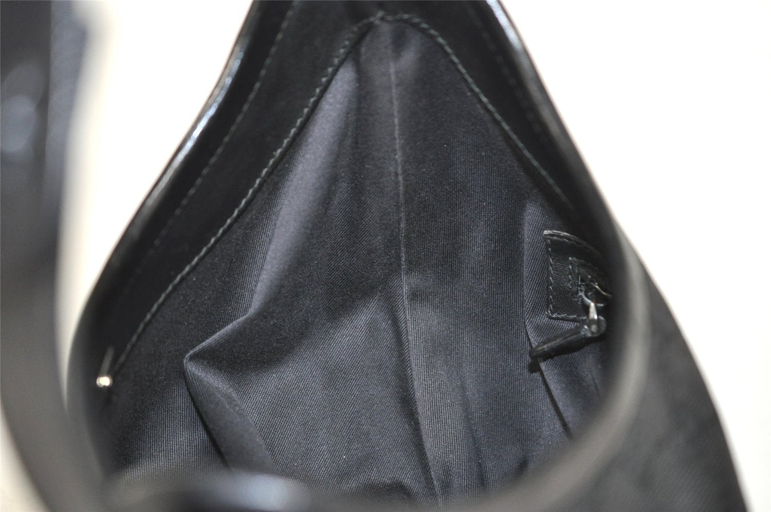 Authentic GUCCI Vintage Shoulder Hand Bag GG Canvas Leather 107752 Black 2437I