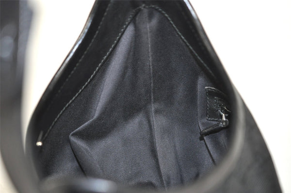 Authentic GUCCI Vintage Shoulder Hand Bag GG Canvas Leather 107752 Black 2437I