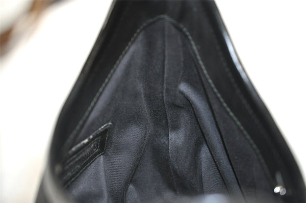 Authentic GUCCI Vintage Shoulder Hand Bag GG Canvas Leather 107752 Black 2437I