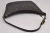 Authentic GUCCI Vintage Shoulder Bag Purse GG Canvas Leather 32160 Black 2437J