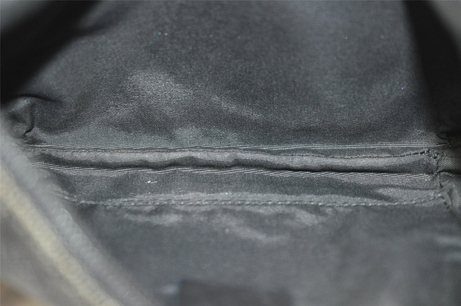 Authentic GUCCI Vintage Shoulder Bag Purse GG Canvas Leather 32160 Black 2437J