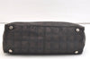 Authentic CHANEL New Travel Line Shoulder Tote Bag Nylon Leather Brown 2437K