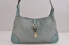 Auth GUCCI Square GG Kandinsky Shoulder Bag Suede Leather 0014057 Blue 2438J