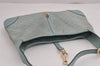 Auth GUCCI Square GG Kandinsky Shoulder Bag Suede Leather 0014057 Blue 2438J