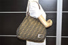 Authentic FENDI Vintage Zucca Shoulder Tote Bag Nylon Leather Brown 2438K