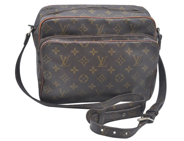 Authentic Louis Vuitton Monogram Nile Shoulder Cross Body Bag Old Model LV 2439J