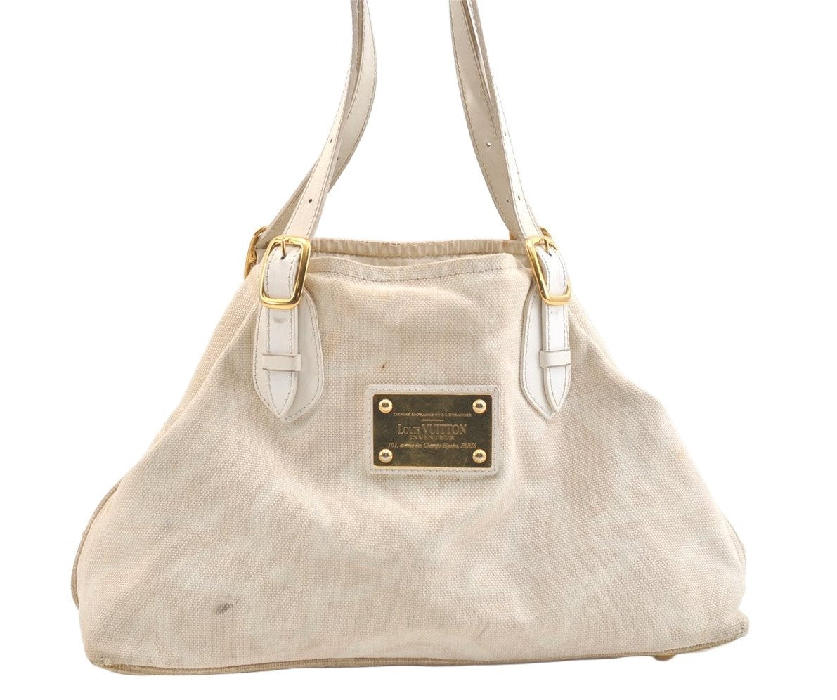 Authentic Louis Vuitton Cruise Line Tahitienne PM Tote Bag Beige M95674 LV 2439K