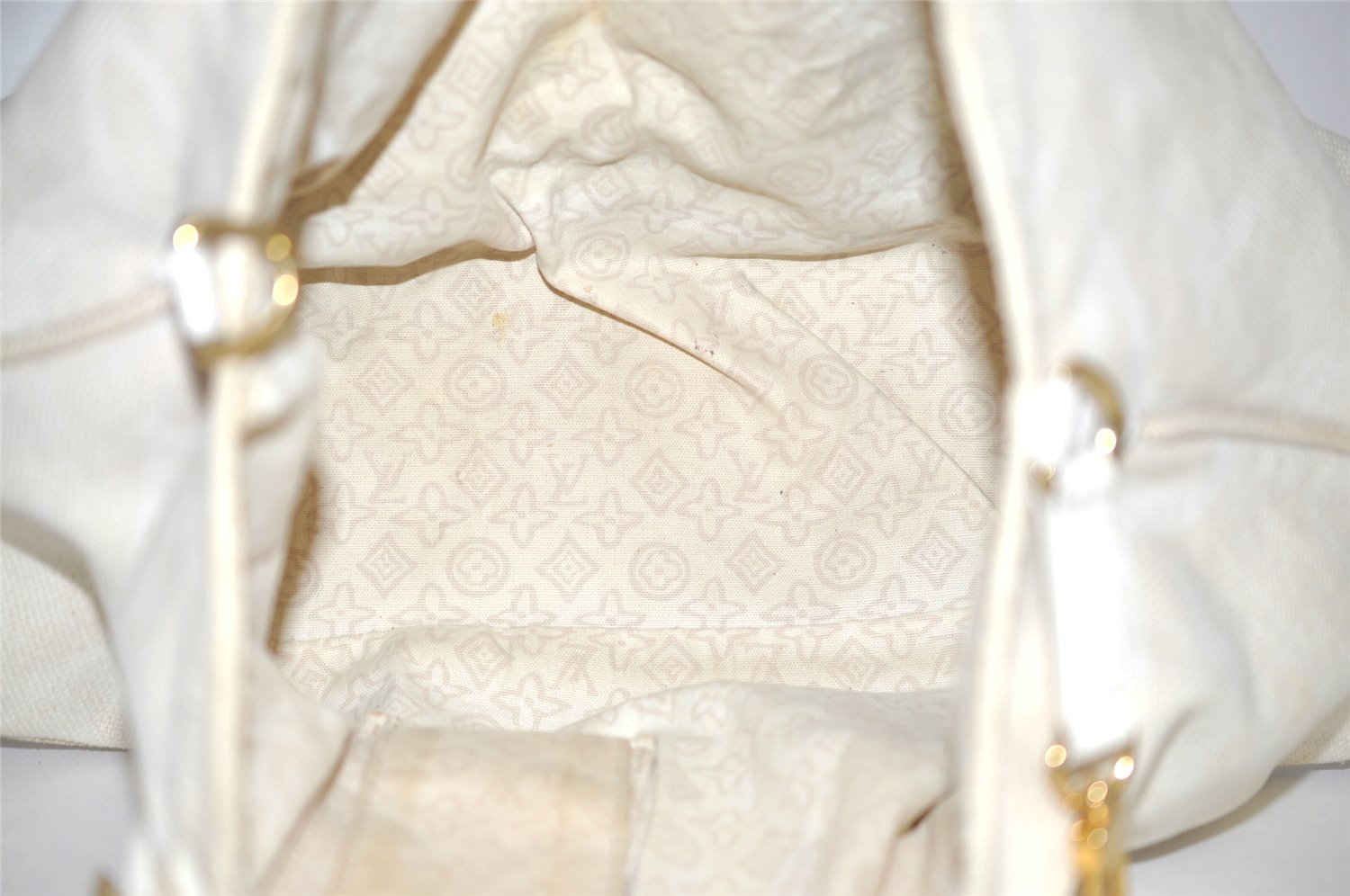 Authentic Louis Vuitton Cruise Line Tahitienne PM Tote Bag Beige M95674 LV 2439K