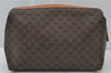 Authentic CELINE Macadam Blason Pattern Clutch Hand Bag PVC Leather Brown 2440J