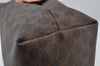 Authentic CELINE Macadam Blason Pattern Clutch Hand Bag PVC Leather Brown 2440J