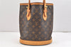 Authentic Louis Vuitton Monogram Bucket PM Shoulder Tote Bag M42238 LV 2440K