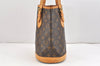 Authentic Louis Vuitton Monogram Bucket PM Shoulder Tote Bag M42238 LV 2440K
