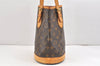 Authentic Louis Vuitton Monogram Bucket PM Shoulder Tote Bag M42238 LV 2440K