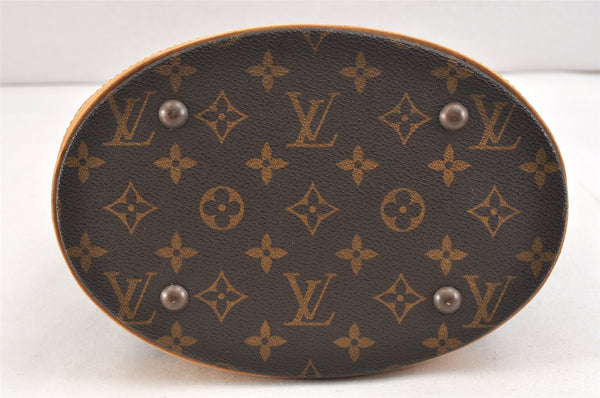 Authentic Louis Vuitton Monogram Bucket PM Shoulder Tote Bag M42238 LV 2440K